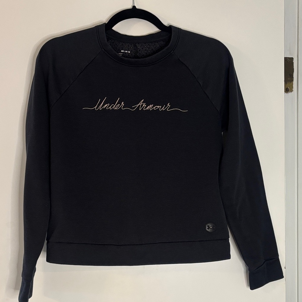 Under Armour Women's Black Script Logo Sweatshirt